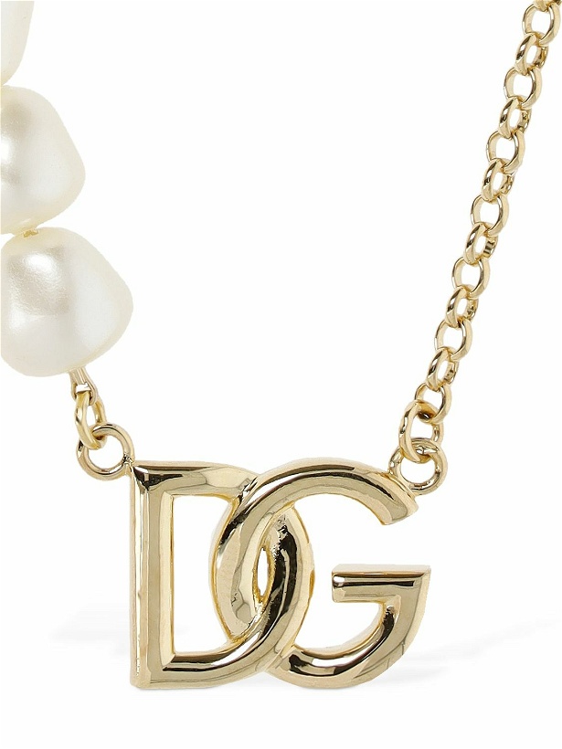 Photo: DOLCE & GABBANA - Dg Imitation Pearl Long Necklace