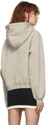 alexanderwang.t Taupe Structured Puff Logo Hoodie