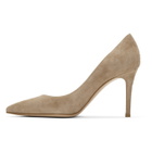 Gianvito Rossi Beige Suede Heels