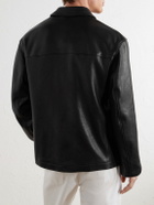 LEMAIRE - Paneled Leather Jacket - Black