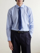 Brioni - Striped Cotton-Poplin Shirt - Blue