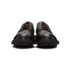 Alexander McQueen Black Pebble-Grained Derbys