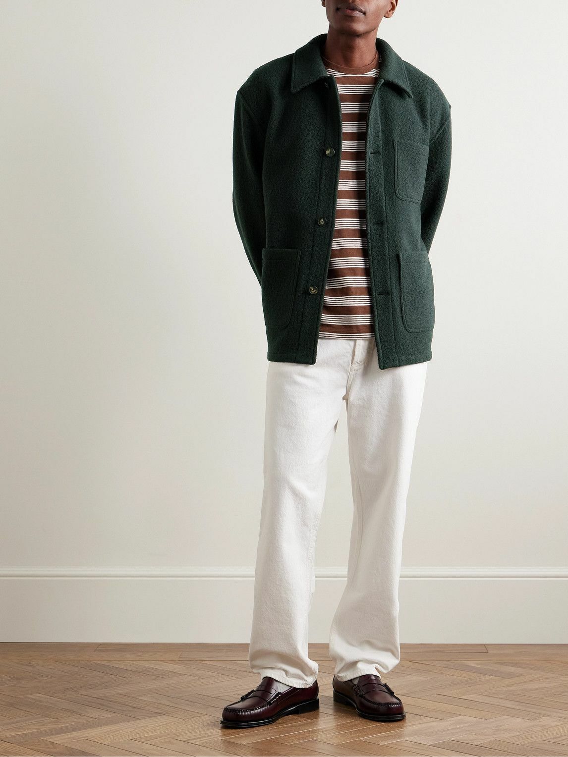 DE BONNE FACTURE ペインタージャケット48 オリーブ フランス製 De Bonne Facture Painter Jacket - Taupe Flannel – Standard