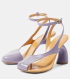 Dries Van Noten Asymmetric Virgo 95 leather pumps