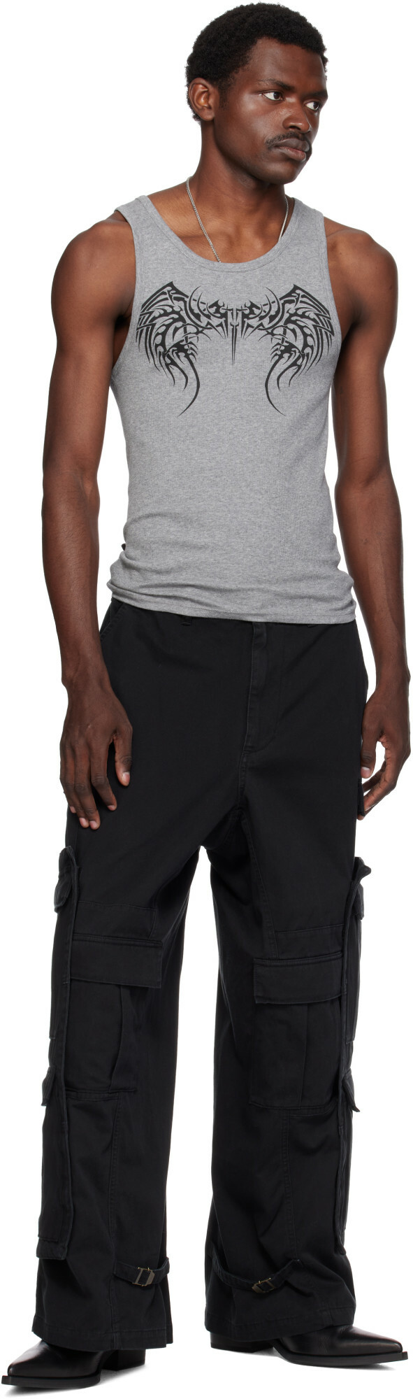 VETEMENTS Black Merged Cargo Pants