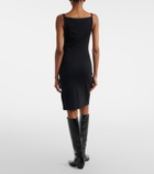 Courrèges Ribbed-knit cotton jersey midi dress