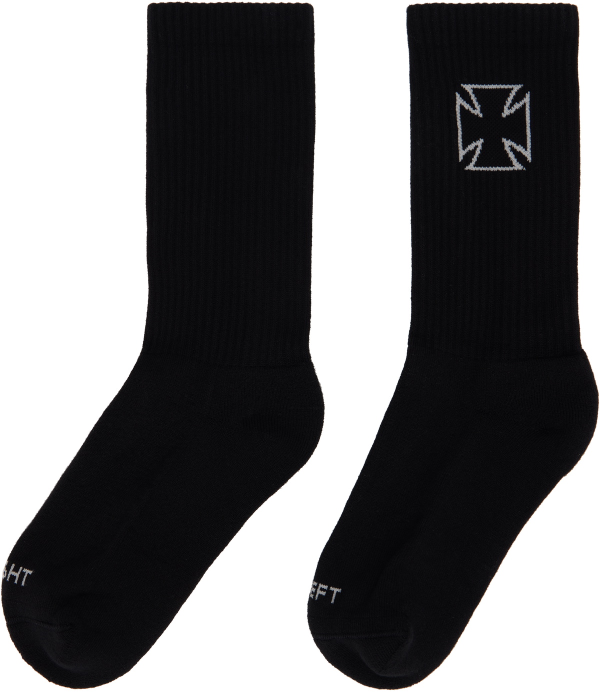 VETEMENTS Black Biker Cross Socks