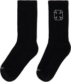 VETEMENTS Black Biker Cross Socks