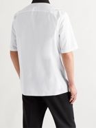 FENDI - Logo-Print Silk Satin-Trimmed Cotton Shirt - White