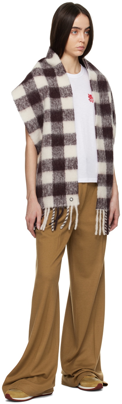 rag & bone White & Brown Shire Buffalo Scarf