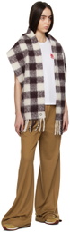 rag & bone White & Brown Shire Buffalo Scarf