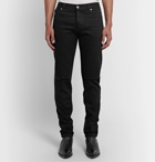 Balmain - Slim-Fit Tapered Distressed Denim Jeans - Black