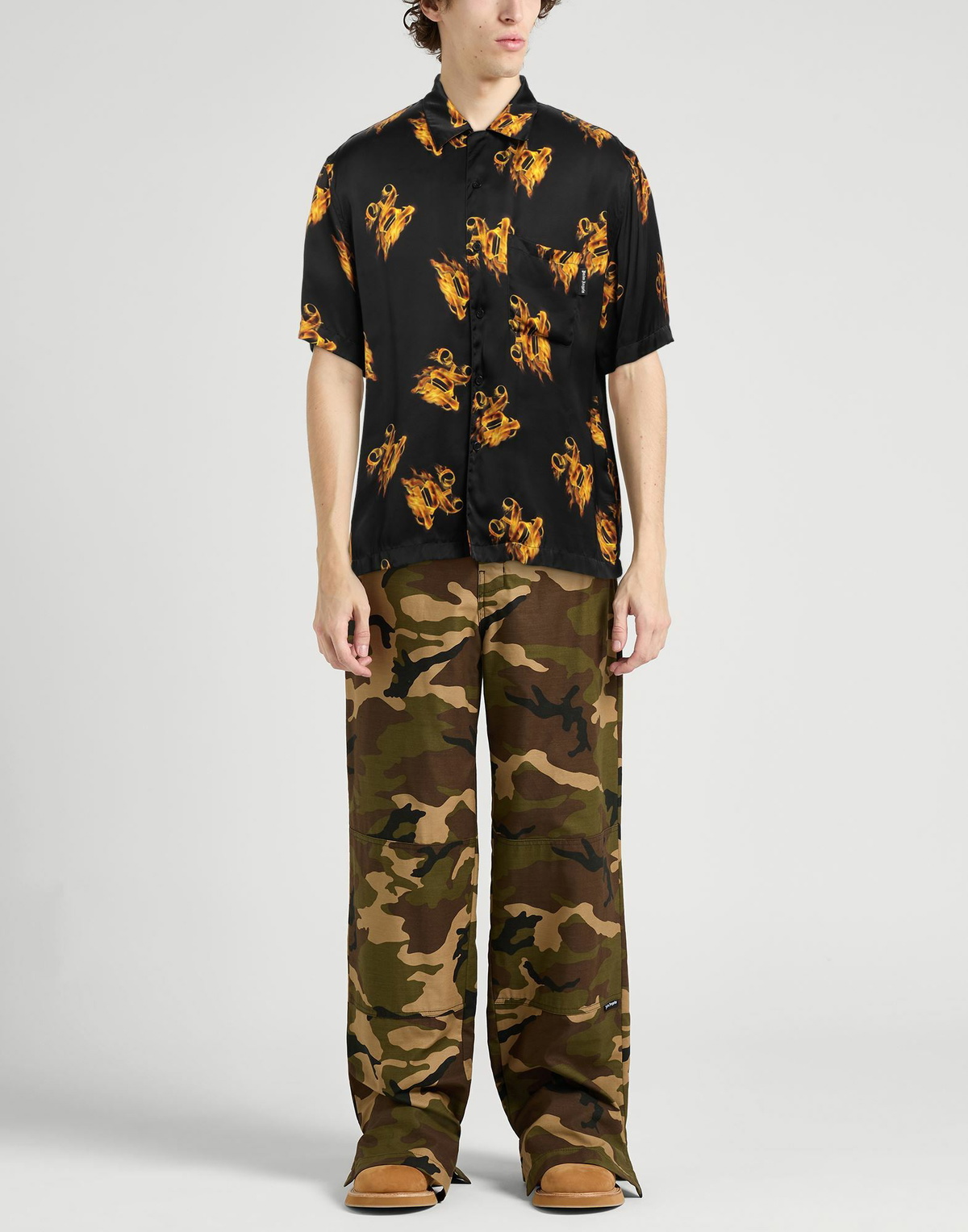 Palm Angels Mens Shirt in Black