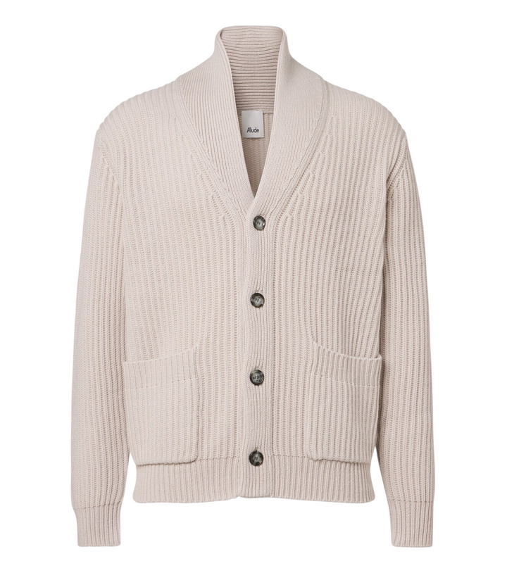 Photo: Allude Ribbed-knit wool and cashmere cardigan