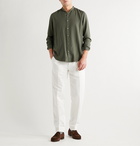 Boglioli - Grandad-Collar Woven Shirt - Green