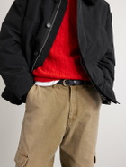 Acne Studios - Omanti Shearling-Trimmed Padded Peached-Nylon Parka - Black
