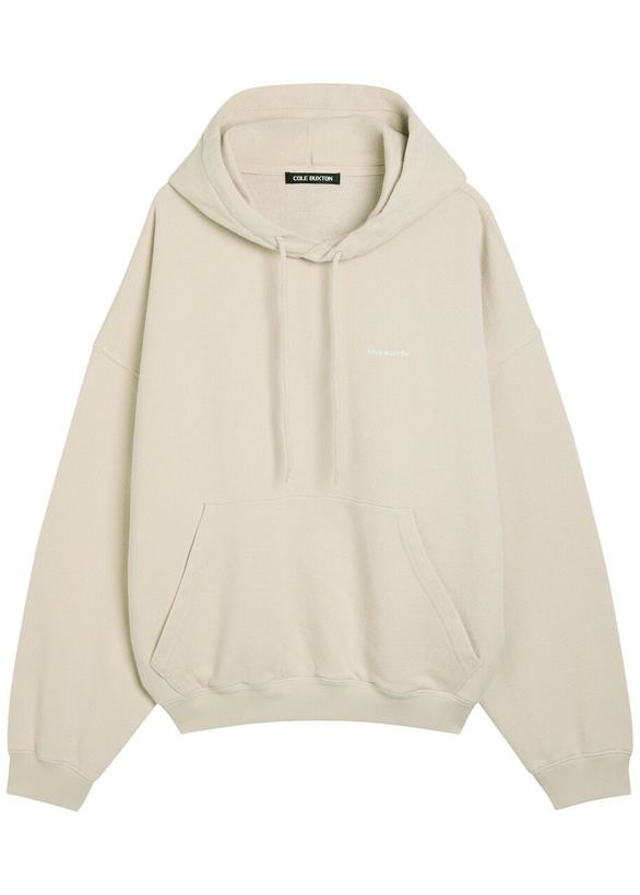 Photo: Cole Buxton Logo-embroidered Hooded Cotton-blend Sweatshirt Sand