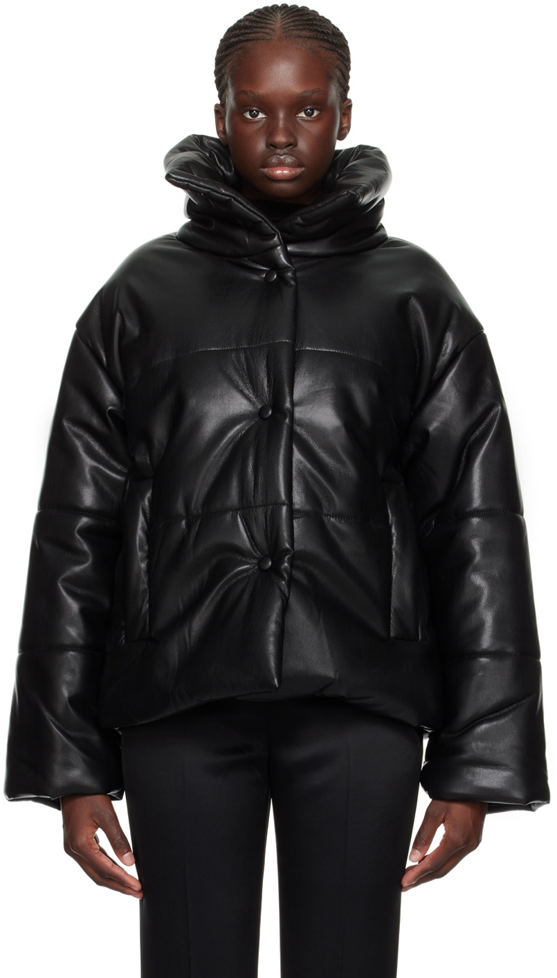 Nanushka Black Hide Vegan Leather Jacket Nanushka