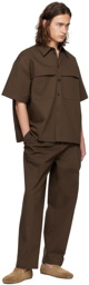 LE17SEPTEMBRE Brown Pleated Trousers