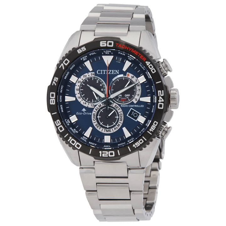 Photo: Citizen Promaster Land Chronograph Blue Dial Mens Watch CB5034-58L
