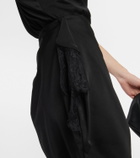 JW Anderson - Lace-trimmed satin slip skirt