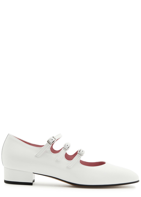 Photo: Carel Ariana Patent Leather Mary Jane Flats White