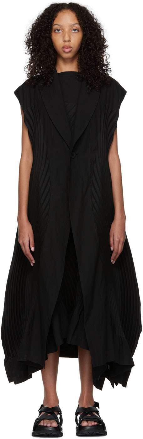 ISSEY MIYAKE Black Cotton Vest