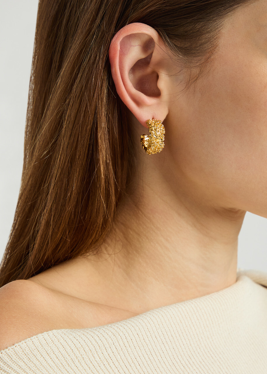 Alighieri The Rocky Road 24kt Gold-plated Hoop Earrings - One Size