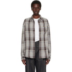 TONYWACK Gray & Brown Flannel Shirt