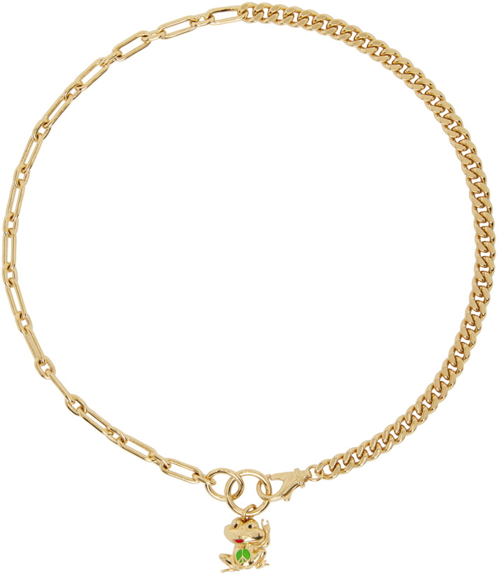 Photo: Safsafu SSENSE Exclusive Gold Frog It Necklace