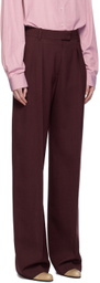 The Row Burgundy Antone Trousers