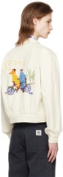 Bode Off-White Beaded Bicycle Jacket