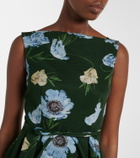 Erdem Floral cotton-blend faille midi dress