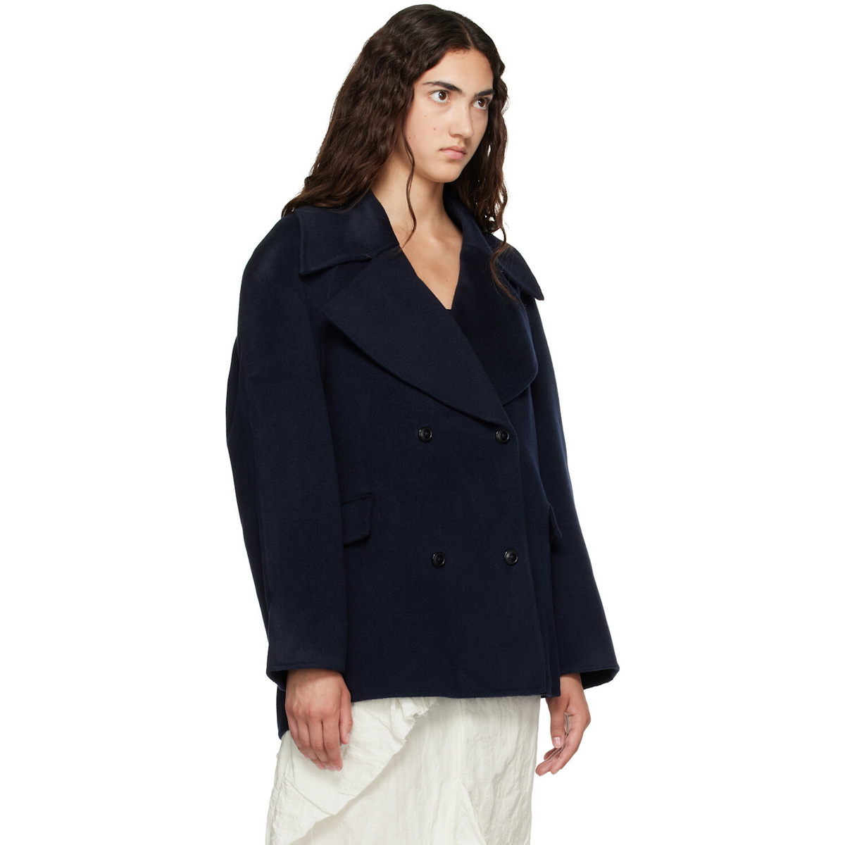 Loulou de Saison Navy NEIL Double Breasted Jacket