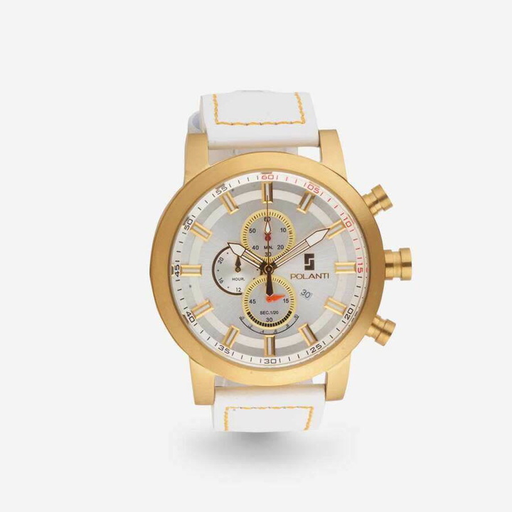 Photo: Polanti Rogue Chronograph Quartz White Dial Mens Watch RG0001W-YG