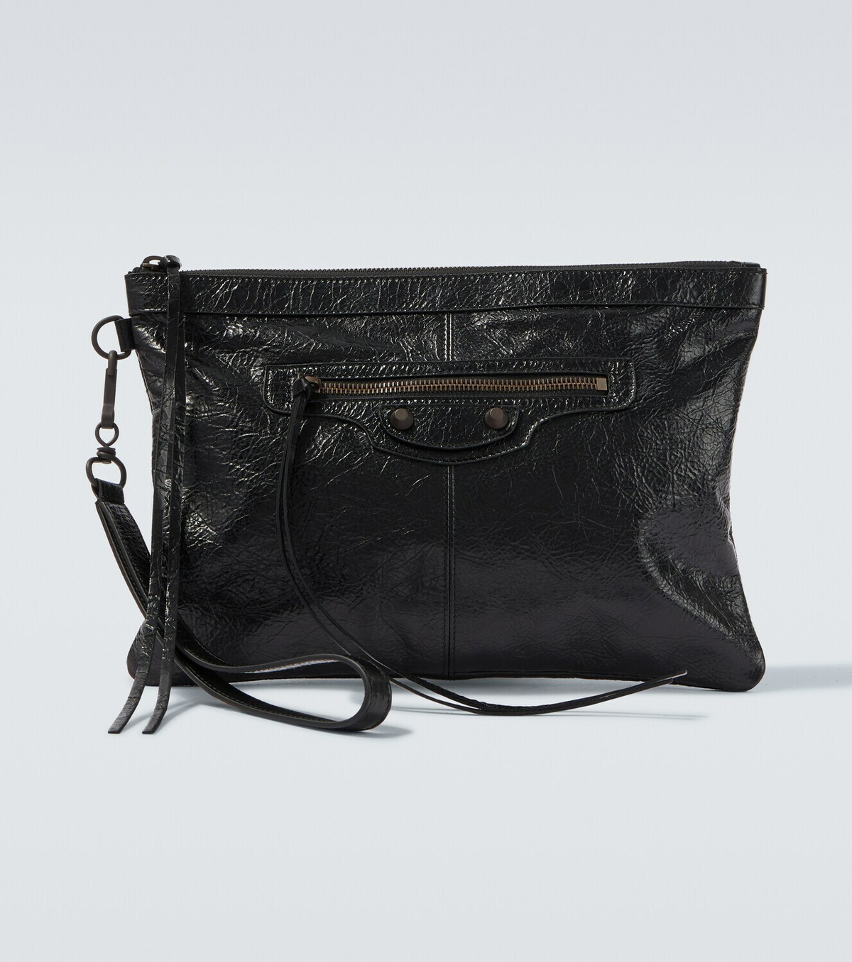 Balenciaga Le City leather phone pouch