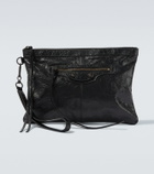 Balenciaga Le City leather phone pouch