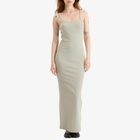 Represent Women's Initial Baby Rib Maxi Dress in Storm