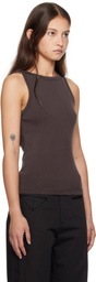 St. Agni Purple Organic Cotton Bateau Tank Top