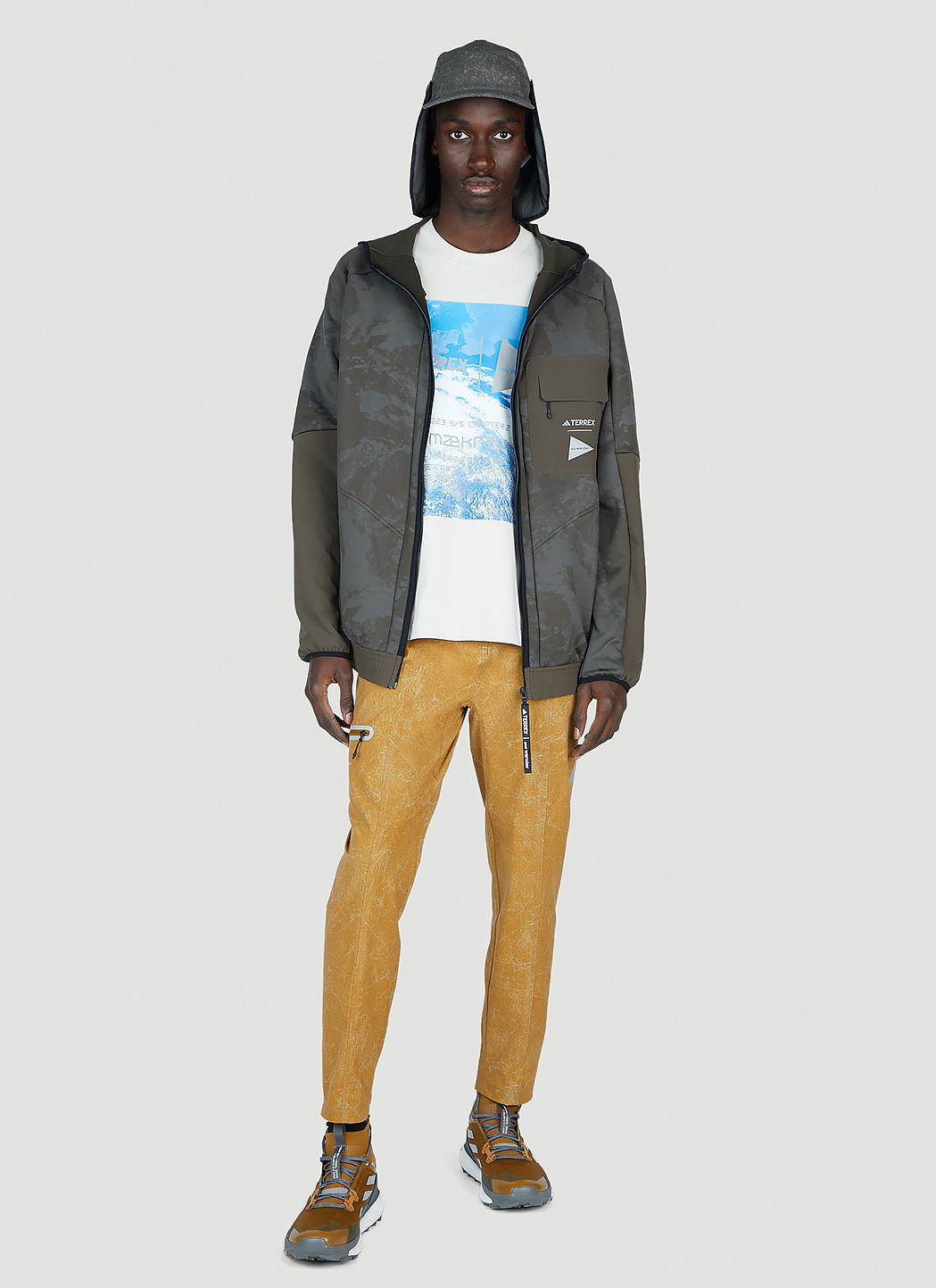 adidas Terrex x And Wander Graphic Print Hooded Jacket adidas