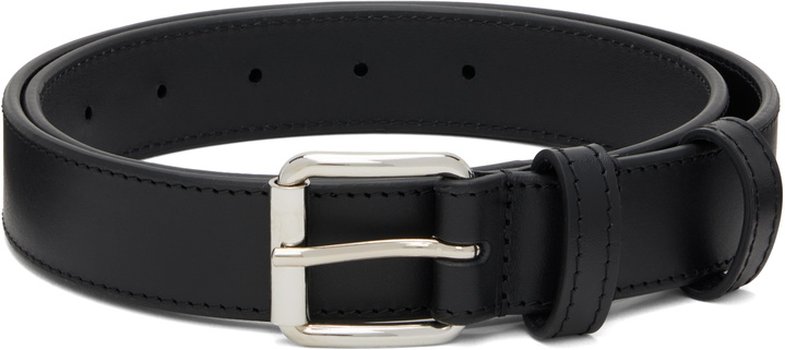 Photo: COMME des GARÇONS WALLETS Black Classic Leather Line Belt