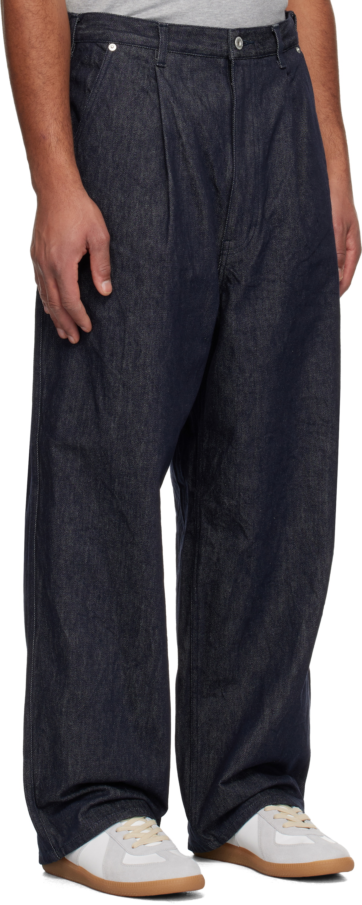 Comme des Garçons Homme Navy Cotton Reactive Denim Jeans
