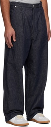 Comme des Garçons Homme Navy Cotton Reactive Denim Jeans