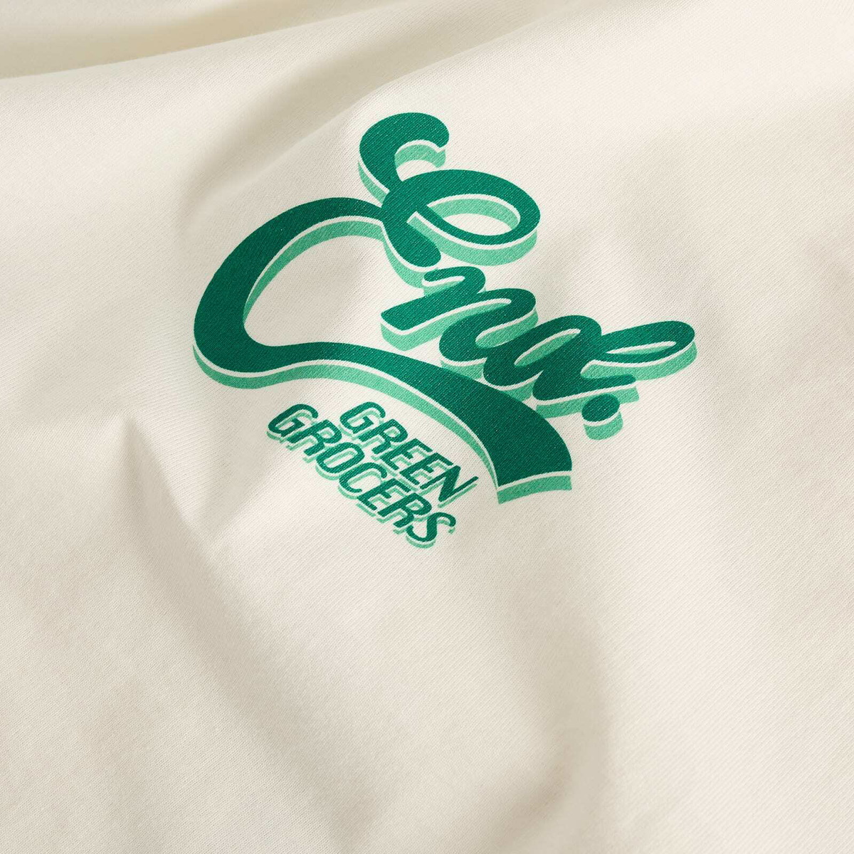 END. Outdoor Sign T-Shirt in Ecru