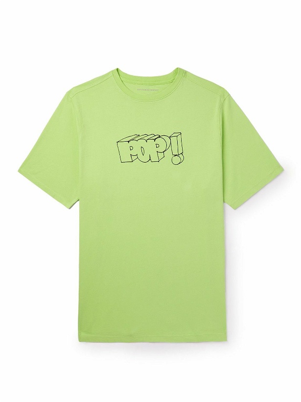 Photo: Pop Trading Company - Right Yeah Logo-Print Cotton-Jersey T-Shirt - Green