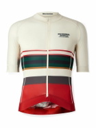 Pas Normal Studios - Mechanism Logo-Print Striped Cycling Jersey - White