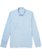 Officine Générale - Esteban Garment-Dyed Cotton-Voile Shirt - Blue