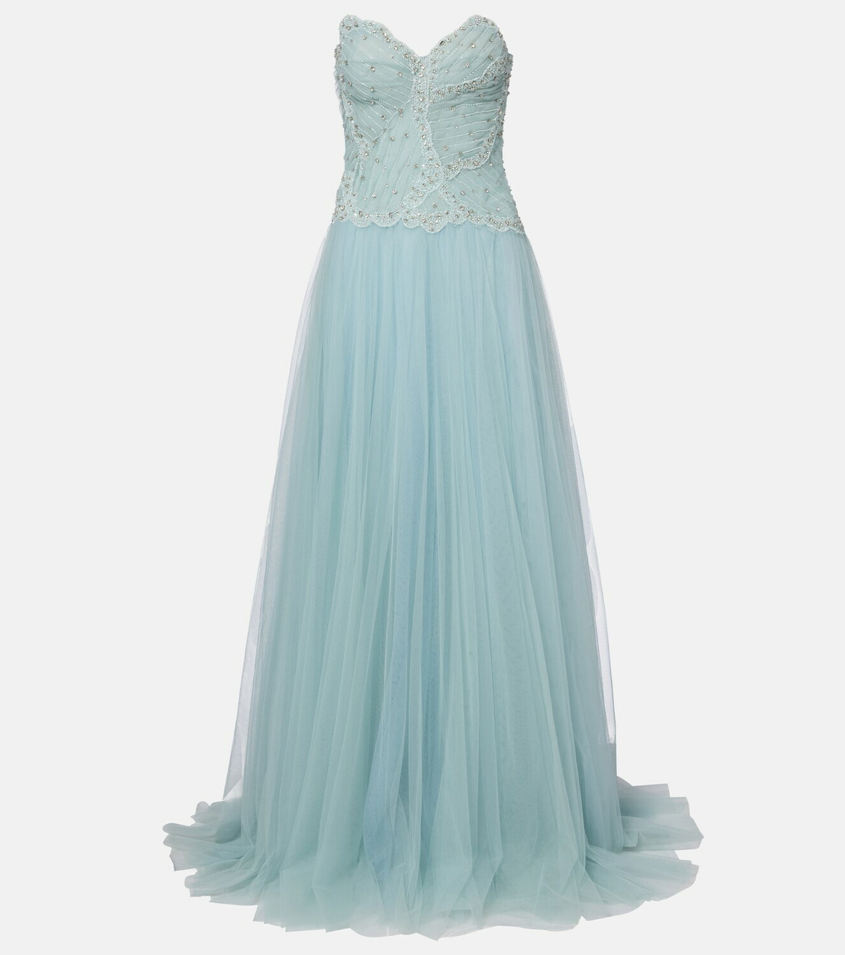 Costarellos Vivienne embellished tulle gown