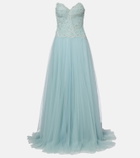 Costarellos Vivienne embellished tulle gown