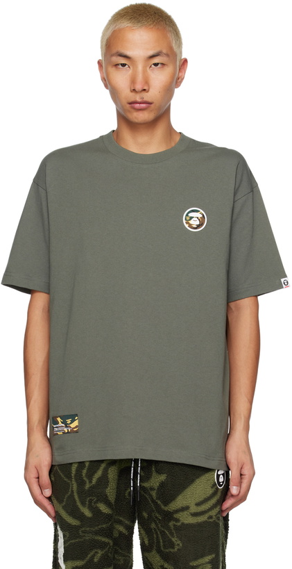 Photo: AAPE by A Bathing Ape Gray Patch T-Shirt